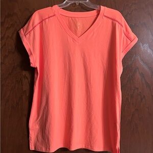 New Belle Women's V-Neck Coral Top